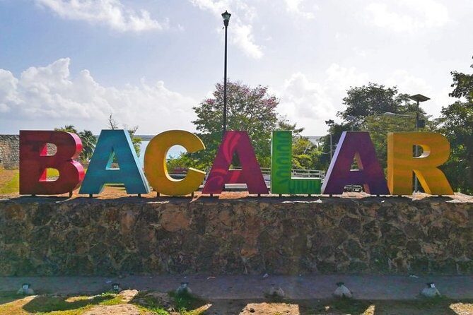 1 Day Tour to Bacalar, Cenotes and 7 color Lagoon with lunch from Cancun - Bacalar town: lunch, the fort viewpoints, and the letters photo