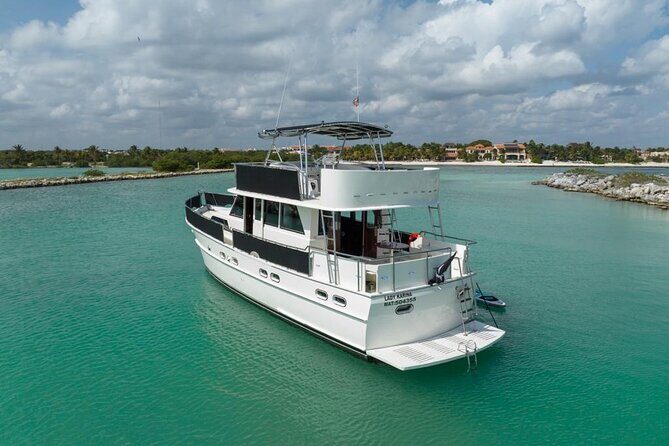 2 Hour Sunset-53' Hatteras Tulum, Playa Del Carmen, Riviera Maya - Getting Started at H2OH Sun Cruises (Your 6:00 pm Game Plan)