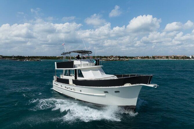 2 Hour Sunset-53' Hatteras Tulum, Playa Del Carmen, Riviera Maya - Paddle Boards, Life Jackets, and In-Between Time