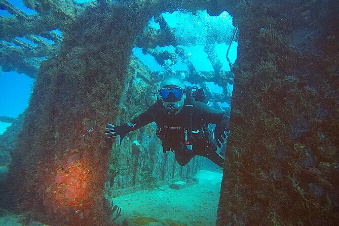 2 Tanks Scuba Diving Wreck and Reef in Cancun for Certified Divers - The first tank at wrecks C-58 or C-55