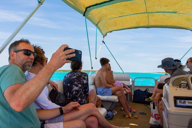 3 hr Pontoon Tour with access to Beach Club and Free Kayaks - The Pontoon Cruise: Shaded Comfort, Stromatolites, and Drinks