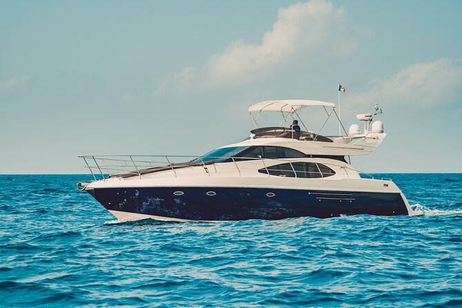 4 Hour 50' Azimut Yacht All-Inclusive in Tulum & Playa del Carmen - The In-Ha reef snorkeling stop: sea turtles, stingrays, and reef fish