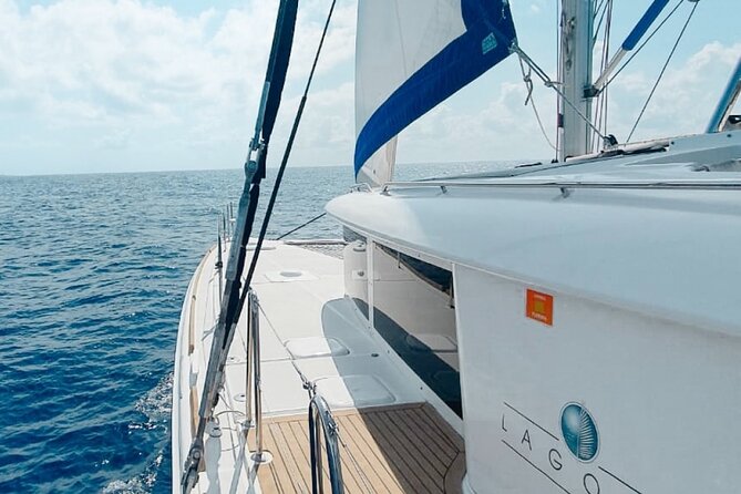 4 Hours Exclusive 45' Lagoon Catamaran Experience - On-Board Comfort: Towels, Restroom, Paddle Boards, and Floating Mats
