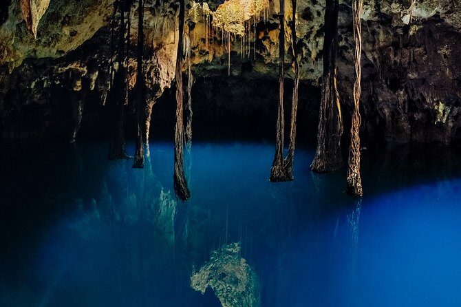 4-in-1 Cenote Tour Guided Experience with Breakfast, Lunch & Wine - Iik’ (Wind Xenote): zip lines and a cliff jump option