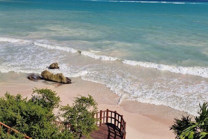 4x1 Explore TULUM Coba, Cenote and Mas, with transportation + Lunch. - Tulum Archaeological Zone: a guided 45 minutes plus your own photo time