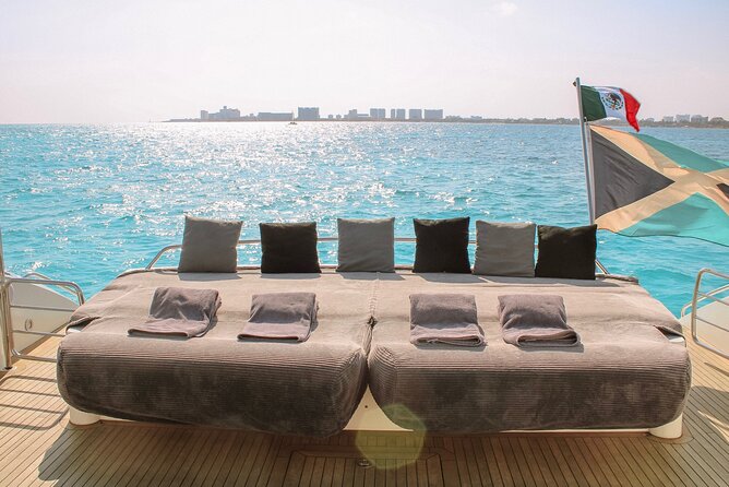 82 Feet Mega Yacht Rental up to 15pax in Cancun - Drinks, Snacks, and Staying Comfortable for 6 to 8 Hours