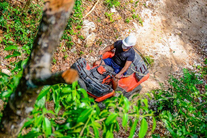 Action-packed Cancun ATV tour, Ziplines, Cenote, Lunch and More - Zipline and Suspension Bridges: Short Flight, Real Fun