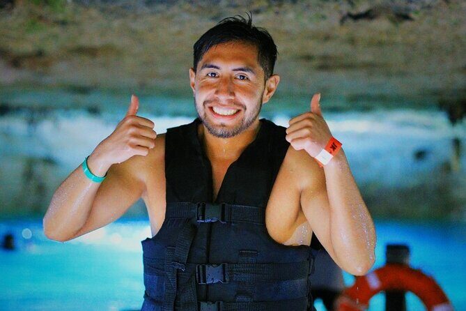 Adrenaline ATV Cenote and Zip Lines Experience at Tulum - Cenote Cavern Swim and a 4-Foot Rappel: Cool Water, Safety Gear, and Real Cave Features