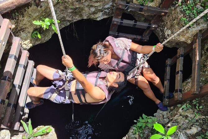 Adventure in a Private Mayan Community - Kayak Across the Private Lagoon, Then Two Ziplines Over Water