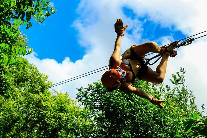 Amazing ATV Tour, Ziplines and Cenote Swim with Lunch and round trip included - Cenote swim with a Mayan warrior feel