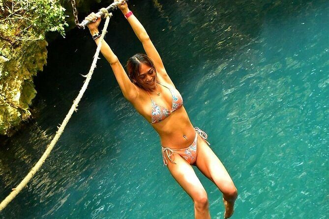 Amazing ATV with Zip Lines and Swim in Cenote with Round Transportation - Cenote swim: cooling off in a 100% natural freshwater pool