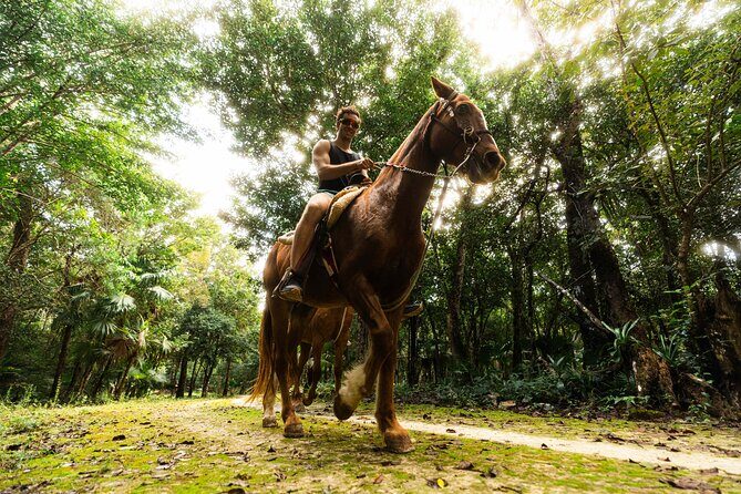 ATV Adventure and Horseback Ride with Ziplines, Cenote from Tulum - Stop 2: Extreme Adventure Cancun ATV mud ride, 3-zipline canopy, and cenote cooling