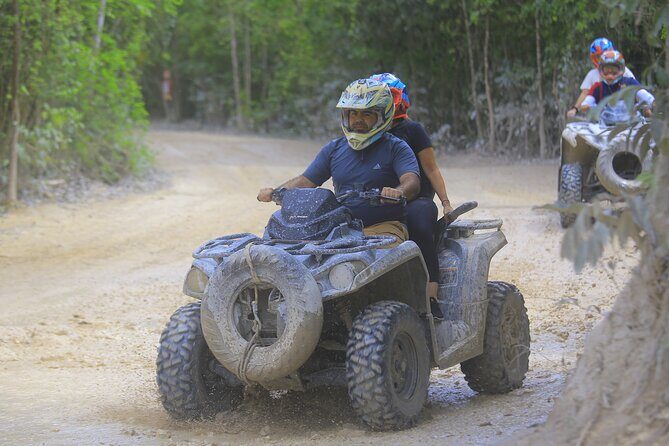 ATV adventure, Ziplines, Cenote Swim, Snack & Transport Included. - ATV in the jungle: instruction, protection, and real-world comfort