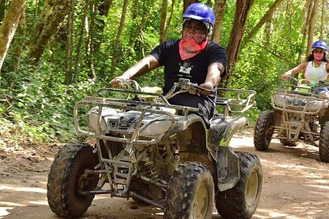 ATV cenote tour Tulum – Mayan Jungle ATV & Cavern Experience - Nohoch Cenote Cavern Swim: Stalactites, Descent, and the Main Memory