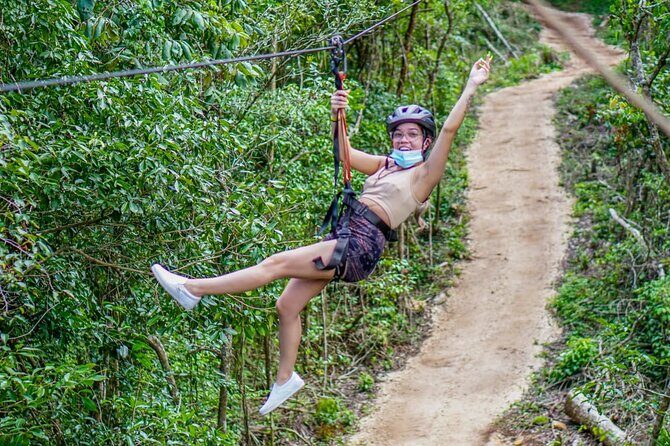 ATV drive experience ziplines and a real Mayan cenote for the best price - Cancun Jungle Time: ATV, Zipline, and a Real Cenote in One Day