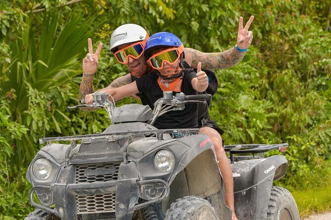 ATV tour to jade cavern with transfer (single or double) - Jade Cenote time: choosing your moment for the water