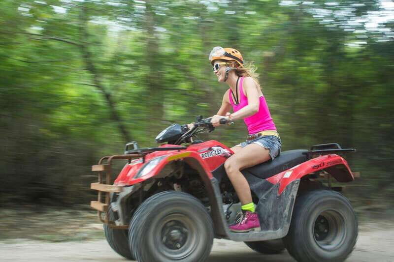 Atv , Zipline and cenote swim experience in the jungle! - Zipline in the jungle: short lines, big feelings