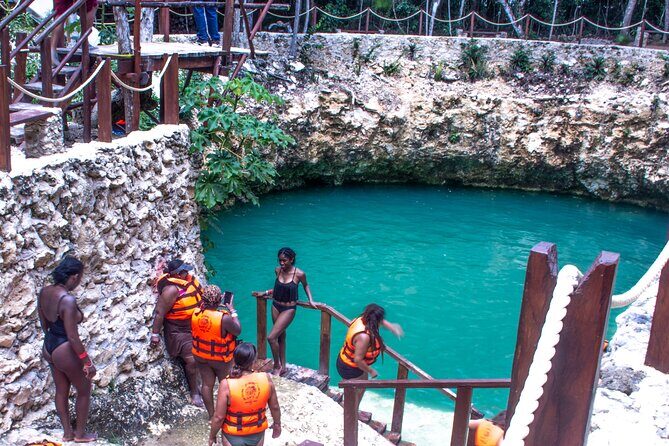 ATV's (shared), Ziplines & Cenote! Half-Day with Transportation from Cancun - Zip-lines over the jungle: harness help and a calmer kind of thrill