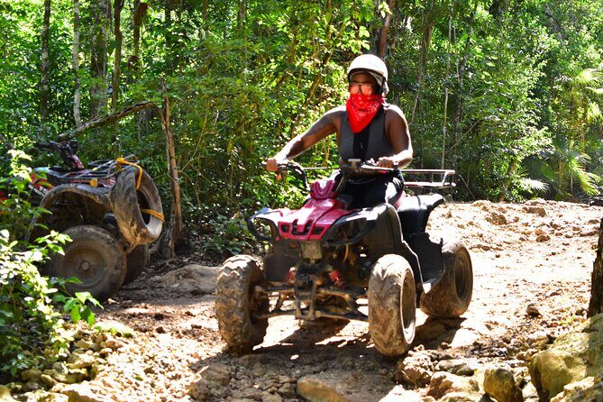 ATV's (shared), Ziplines & Cenote! Half-Day with Transportation from Cancun - Shared ATVs: coaching, helmets, weight limits, and what to expect on the ride