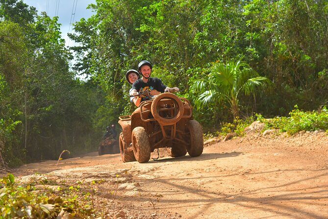 Awesome ATV experience in the jungle with cenote swim and ziplines included - ATV adventure: obstacle-course riding in the Mayan jungle