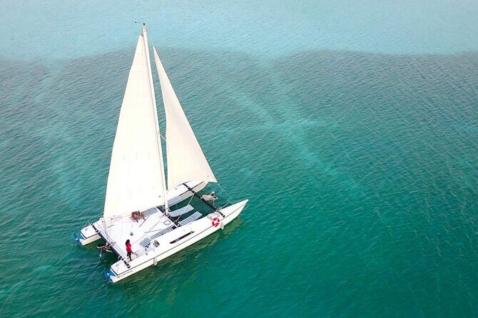Bacalar Lagoon Private Catamaran Lunch and Drinks from Costa Maya - Fruit snack, pineapple, mango, and the crew’s pacing