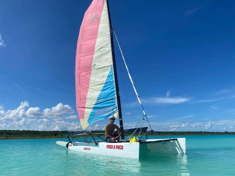 Bacalar: Sail Away with a Hobie Cat Catamaran - Meeting at Marina Sunlagoon and Getting Set Fast