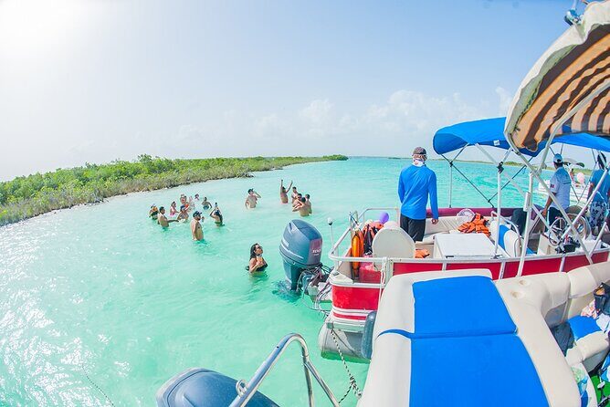 BACALAR Seven Color Lagoon Boat Excursion from Costa Maya - Lake Bacalar by Pontoon: The 7-Color Effect From the Best Angle