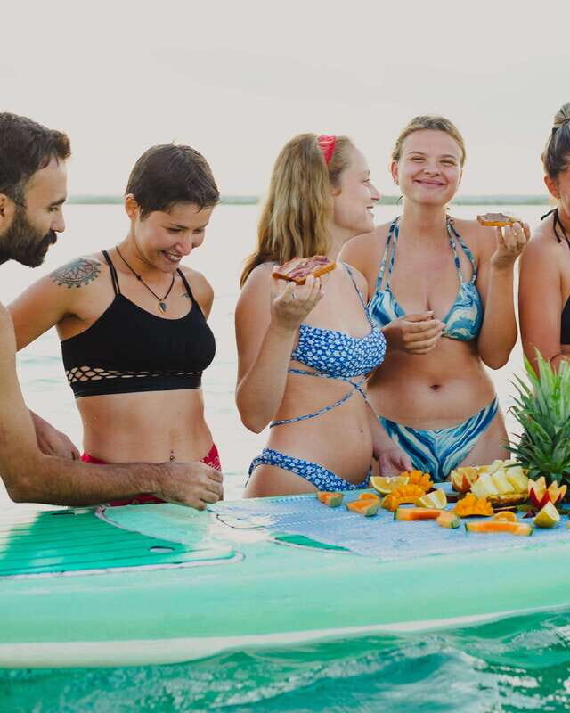 Bacalar Sunrise Stand Up Paddleboard Tour with Breakfast - Breakfast on the Lagoon: Seasonal Fruit, Toast, and Coffee