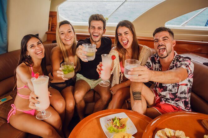 Cancun All Inclusive: Coast & Fun 9h on 50' Cranchi - Entering The Yacht: what the 50 Cranchi experience feels like