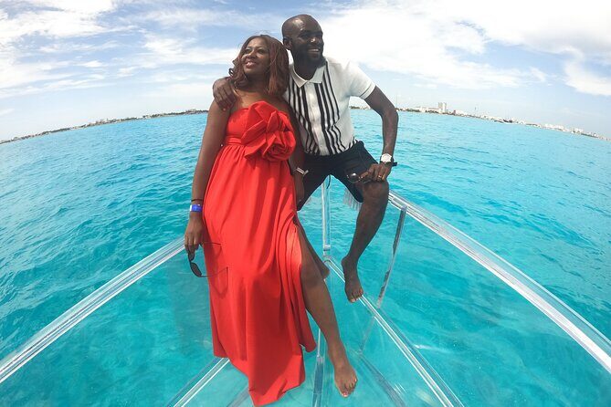 Cancún Clear Boat 90 minutes tour perfect for photos and families - Price Breakdown: the $29.90 fare plus the MX$480 fee