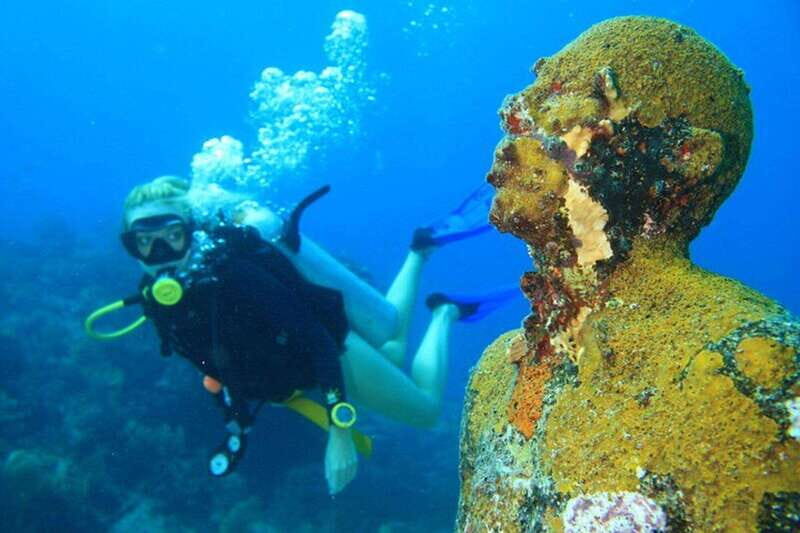 Cancun: Dive Underwater Museum & Manchones Reef - Underwater Museum sculptures: where art becomes habitat