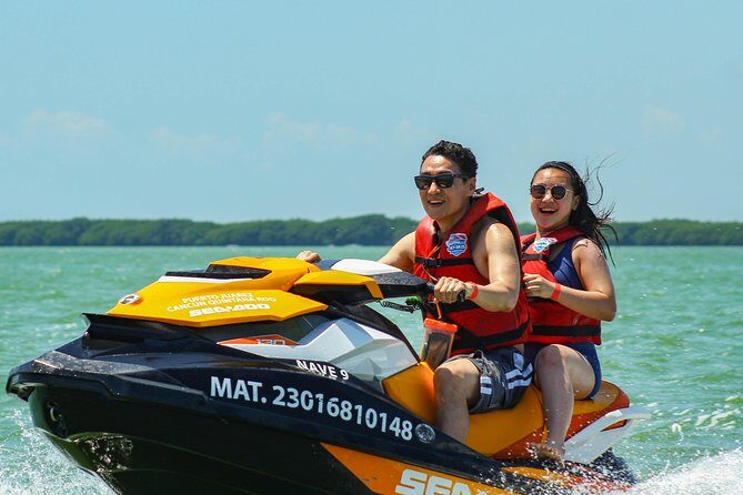 Cancun Mangrove Jet Ski Tour: 2 riders per jet ski - Torre Escenica stop: Gliding past the landmark feel