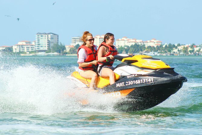 Cancun Mangrove Jet Ski Tour: 2 riders per jet ski - The route vibe: Canals, beaches, islets, and guided confidence