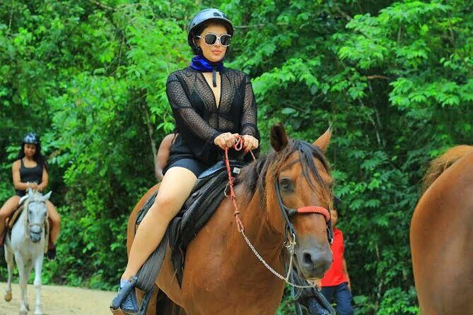 Cancun Mayan Pass: ATV, Cenote, Zipline, Transportation & Horses - Zipline through the trees and hanging bridges