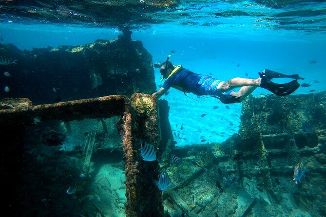 Cancun Snorkeling Tour: Swim with Turtles, Reef, Underwater Museum and Shipwreck - The shipwreck swim: colorful coral and that natural-pool feeling
