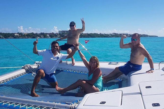 Catamaran Sailing & Snorkeling Experience Isla Mujeres from Playa Del Carmen - Food, open bar, and the comfort reality on a 50-person catamaran