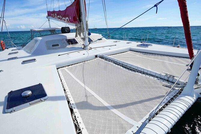 Catamaran to Isla Mujeres – Kids Go Free! (Only Pay Dock Fee) - Sailing to Isla Mujeres: Open Deck Views and the 10:30 Departure Reality