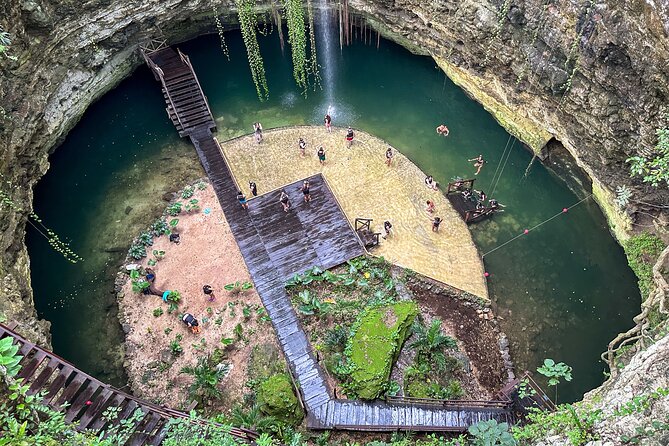 Chichen Itza, Valladolid & Cenote Private Tour with Buffet Lunch - Stop 2: Cenote Chichikan swim, buffet lunch, and tequila tasting