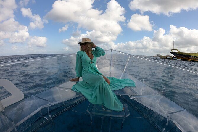 Clear Boat & Snorkel Cozumel Tour with Drinks - The main experience: clear-boat cruising and the snorkeling window