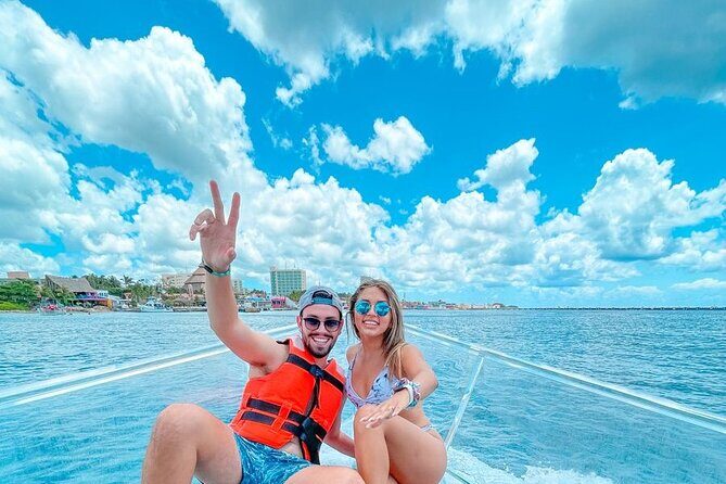 Clearboat in Cancun + Refreshments !! - First stop: cruising Nichupte Lagoon’s natural reserve