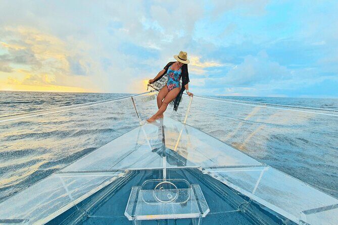 Clearboat in Cancun + Refreshments !! - The reef visit: starfish and small marine life moments