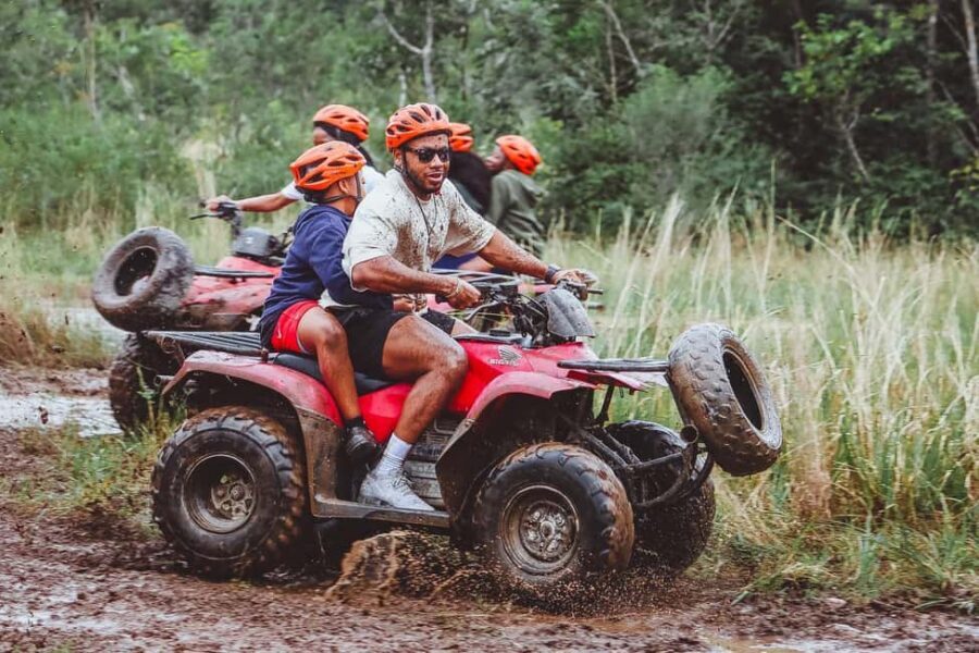 Cozumel: ATV Jungle Adventure - Gardens and swimming pool: why the finish matters in Cozumel