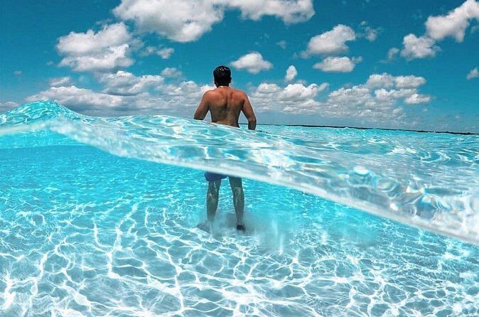 Cozumel Catamaran Fun: Snorkeling, Open Bar & Water Park - El Cielo Sandbar: Shallow Water, Starfish Time, and Timing Matters