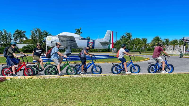 Cozumel: North Shore E-Bike Adventure & Beach Break - WWII planes and the Mexican Air Force stop