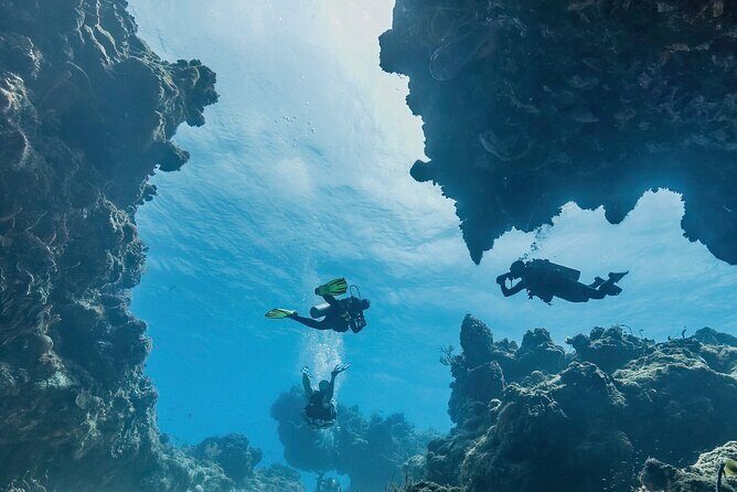 Cozumel underwater 2 Tank Dive by boat - Gear fitting, wetsuit options, and calm prep on day-of