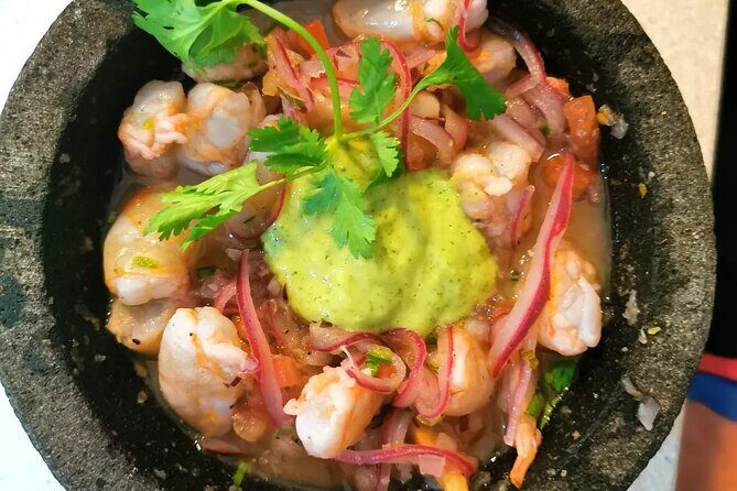 DRINKING SCHOOL: Mexican Cocktail & Appetizer Class - Shrimp & pineapple skewers with tamarind and jalapeño dipping sauce