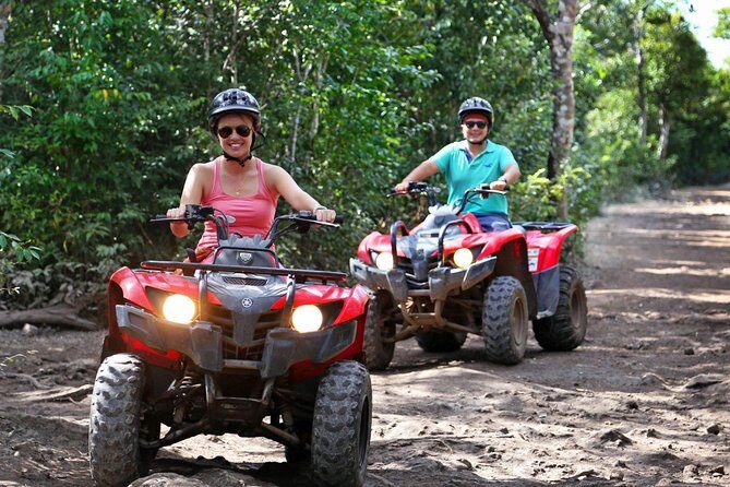 Drive an Atv shared, swim in a Cenote and ziplines in the Cancun - A 3-in-1 Jungle Day: ATV, Ziplines, and a Cenote in Cancun