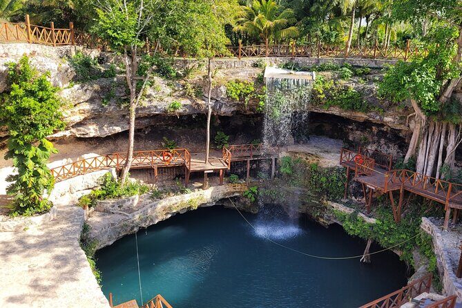Eco Adventure At 3 Cenotes & 1 Lagoon ! From Cancun & Riviera - Multuha Cenote: Underground Water and Small Marine Life