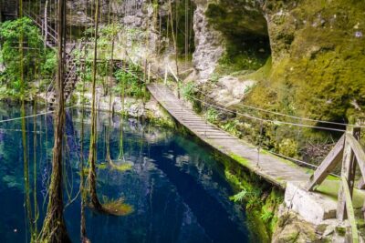 Ek Balam Ruins, Cenote & Magic Town of Uayma – All Inclusive Tour - Cenote Chichikán: a natural swim break with life jacket options