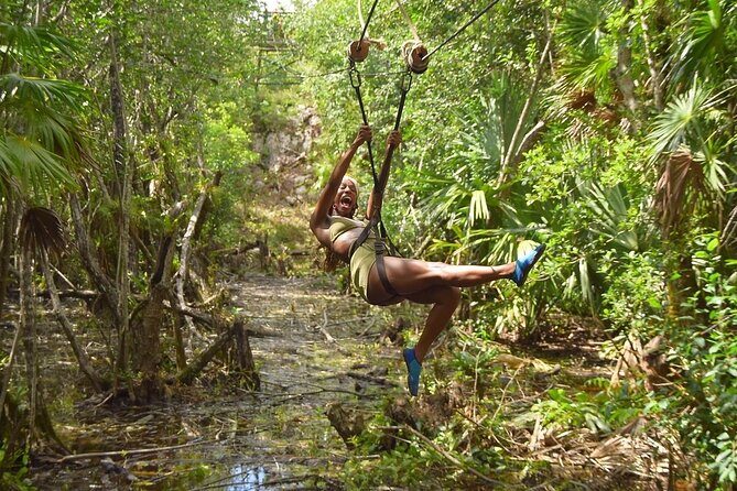 Exciting Day in Tulum Jungle: ATVs, Cenote, Zip lines, Rappel - Rappel the 13 ft / 4 m Drop (Short Climb, Big Feel)